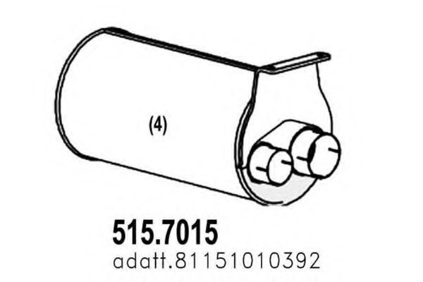 ASSO 5157015 Глушитель выхлопных газов для MAN TGL