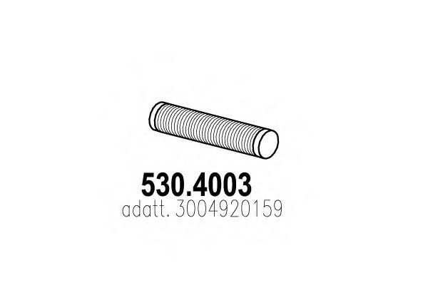 ASSO 5304003 Гофра глушителя ASSO 
