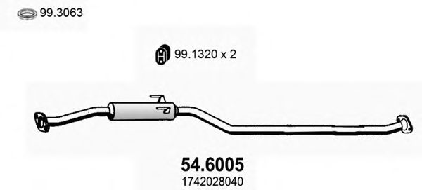 ASSO 546005 Глушитель выхлопных газов для TOYOTA RAV4
