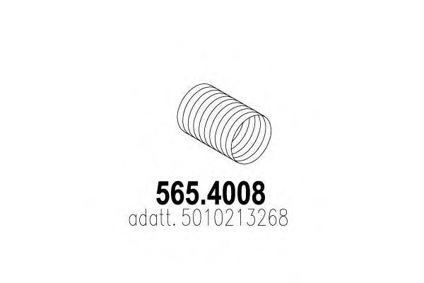 ASSO 5654008 Гофра глушителя для RENAULT TRUCKS