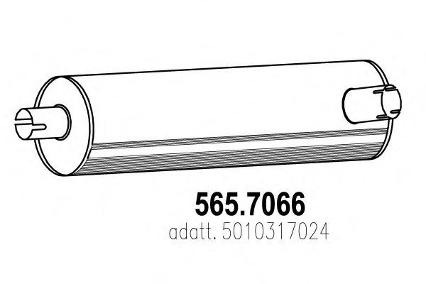 ASSO 5657066 Глушитель выхлопных газов для RENAULT TRUCKS