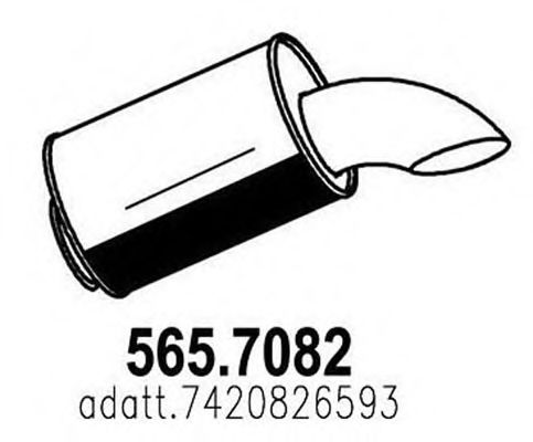 ASSO 5657082 Глушитель выхлопных газов для RENAULT TRUCKS