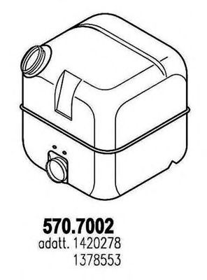 ASSO 5707002 Глушитель выхлопных газов для SCANIA
