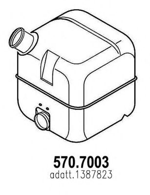 ASSO 5707003 Глушитель выхлопных газов для SCANIA