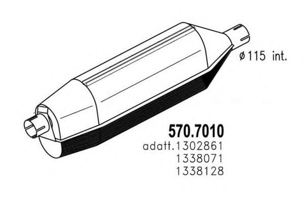 ASSO 5707010 Глушитель выхлопных газов для SCANIA
