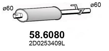 ASSO 586080 Глушитель выхлопных газов для VOLKSWAGEN LT