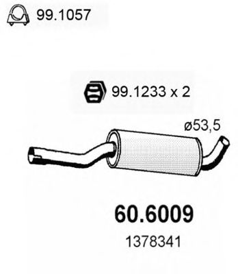 ASSO 606009 Глушитель выхлопных газов для VOLVO 940 Break (945)