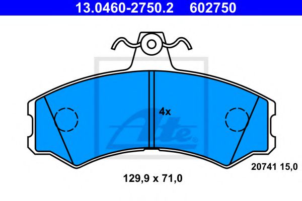 ATE 13046027502 Тормозные колодки для IVECO