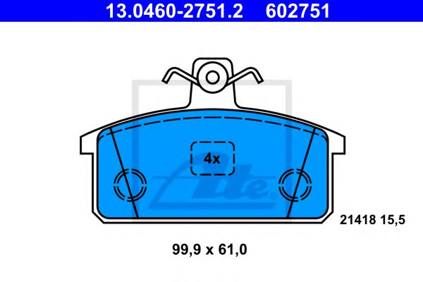 ATE 13046027512 Тормозные колодки для IVECO