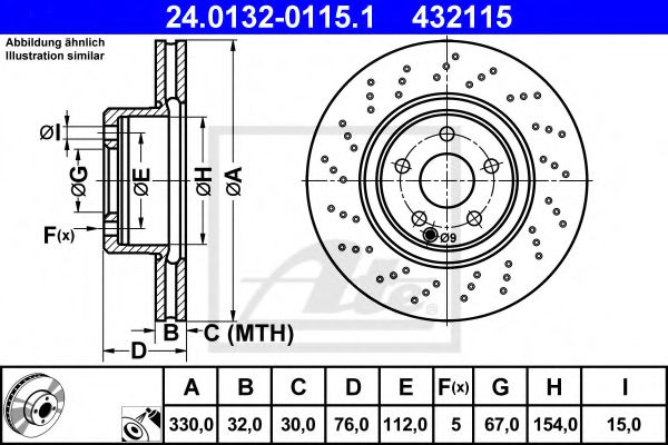 ATE 24013201151 Тормозные диски для MERCEDES-BENZ CL-CLASS