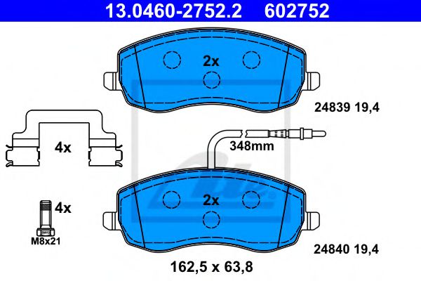 ATE 13046027522 Тормозные колодки ATE для CITROEN