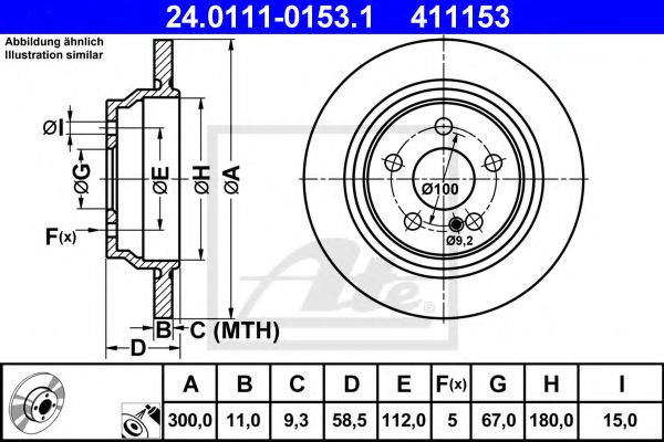 ATE 24011101531 Тормозные диски для MERCEDES-BENZ S-CLASS