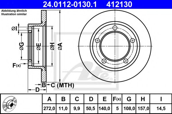 ATE 24011201301 Тормозные диски для LADA