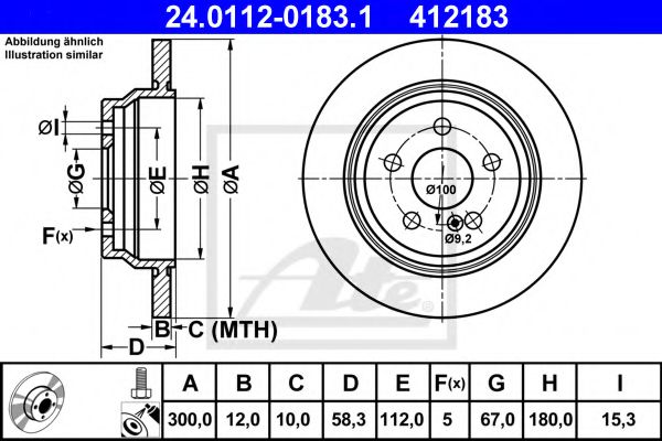 ATE 24011201831 Тормозные диски для MERCEDES-BENZ S-CLASS