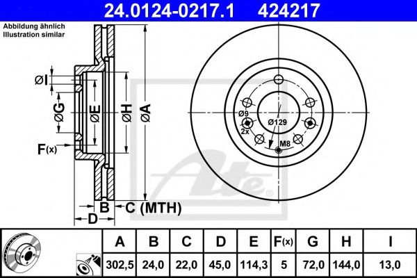 ATE 24012402171 Тормозные диски для MAZDA RX-8