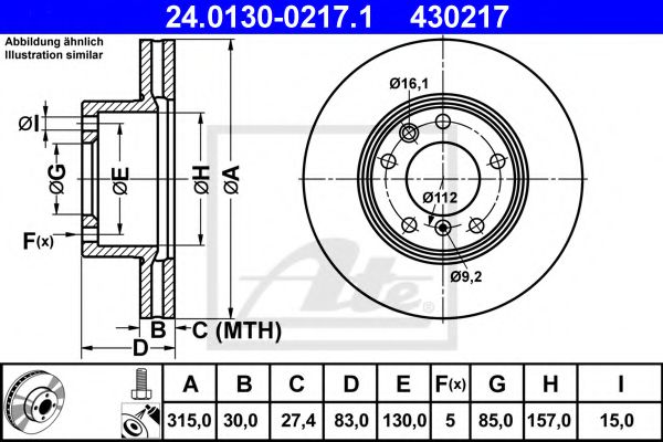 ATE 24013002171 Тормозные диски для MERCEDES-BENZ G-CLASS