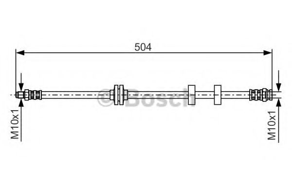 BOSCH 1987476879 Тормозной шланг для FIAT STRADA пикап (278, 578)