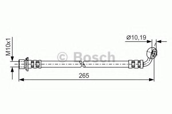 BOSCH 1987481128 Тормозной шланг BOSCH для LEXUS