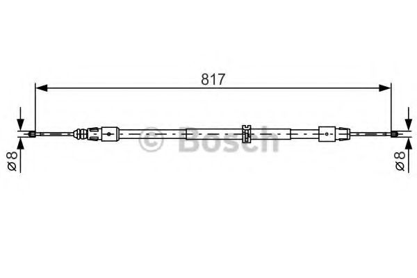 BOSCH 1987482024 Трос ручного тормоза для MERCEDES-BENZ M-CLASS