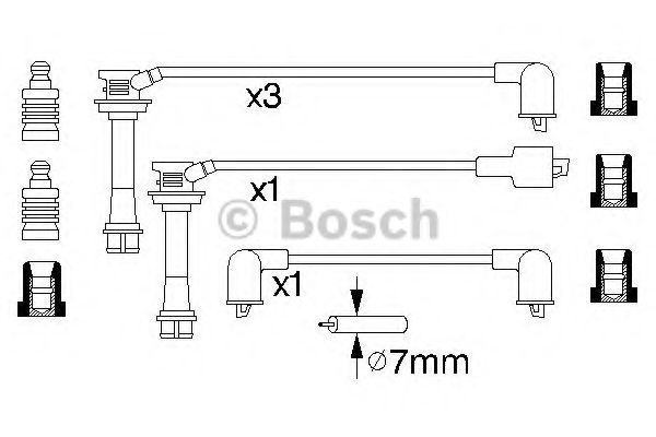 0 986 356 946 BOSCH Комплект проводов зажигания 0 986 356 946 BOSCH Комплект проводов зажигания