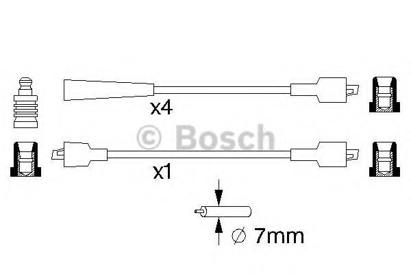 0 986 357 082 BOSCH Комплект проводов зажигания 0 986 357 082 BOSCH Комплект проводов зажигания