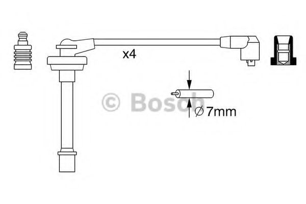 0986357278 BOSCH Комплект проводов зажигания 0986357278 BOSCH Комплект проводов зажигания