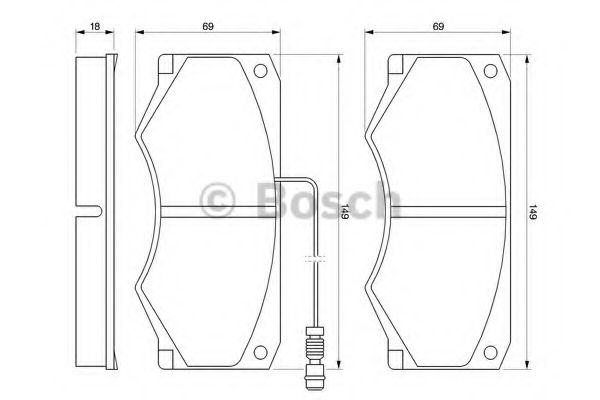 BOSCH 0986424176 Тормозные колодки BOSCH 