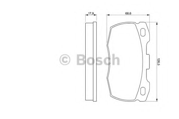 BOSCH 0986424286 Комплект тормозных колодок, дисковый тормоз 