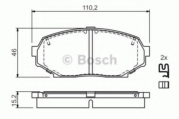 BOSCH 0986424303 Тормозные колодки BOSCH для MAZDA