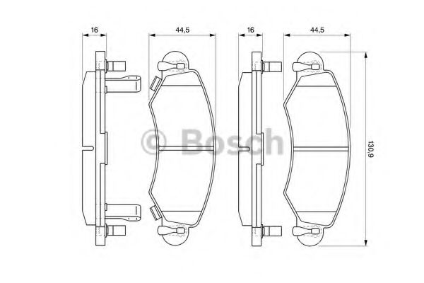 BOSCH 0986424549 Комплект тормозных колодок, дисковый тормоз  BOSCH 0986424549 Комплект тормозных колодок, дисковый тормоз