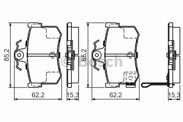 BOSCH 0986424568 Тормозные колодки BOSCH 