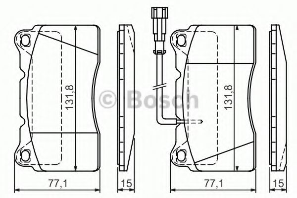 BOSCH 0986424577 Тормозные колодки BOSCH для ALFA ROMEO