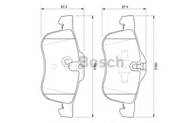 BOSCH 0986424758 Тормозные колодки для ROVER