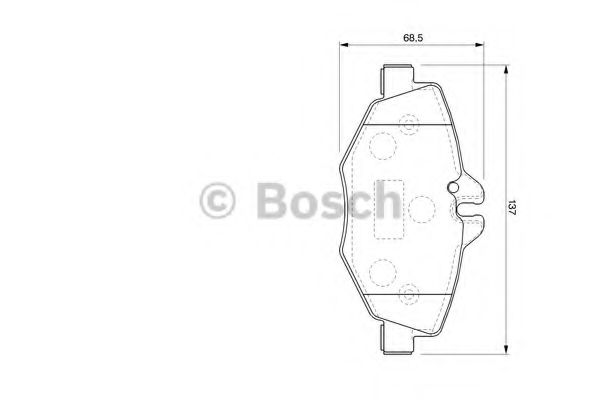 BOSCH 0986424787 Комплект тормозных колодок, дисковый тормоз 