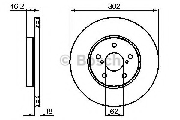 BOSCH 0986478490 Тормозные диски BOSCH 