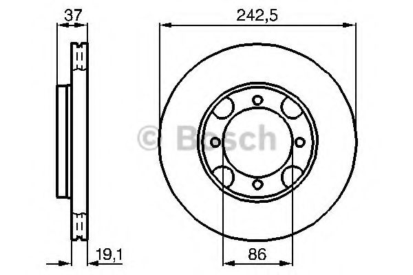 BOSCH 0986478665 Тормозные диски BOSCH 