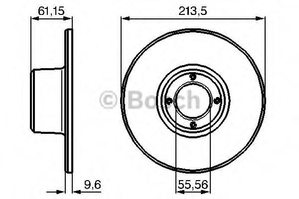 BOSCH 0986478811 Тормозные диски для ROVER MINI