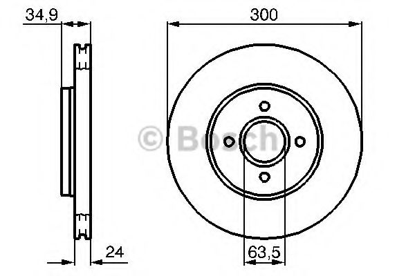 BOSCH 0986479048 Тормозные диски BOSCH 