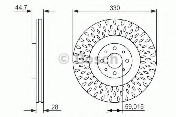 BOSCH 0986479648 Тормозные диски BOSCH для LANCIA