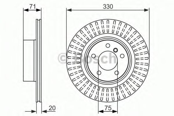 BOSCH 0986479727 Тормозные диски для BMW X3 (F25)