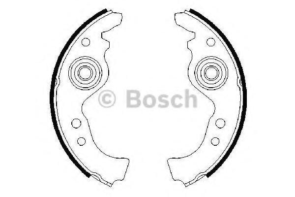 BOSCH 0986487030 Ремкомплект барабанных колодок BOSCH для FIAT