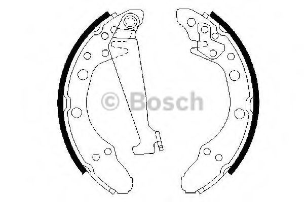 BOSCH 0986487270 Ремкомплект барабанных колодок для SEAT AROSA