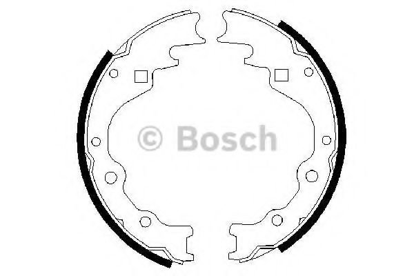 BOSCH 0986487359 Ремкомплект барабанных колодок BOSCH для KIA