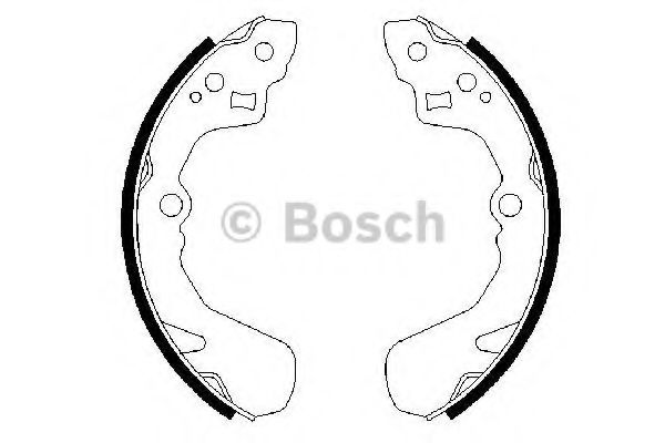 BOSCH 0986487436 Ремкомплект барабанных колодок для SUBARU