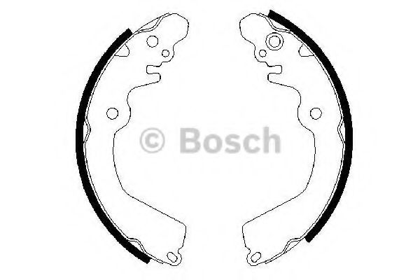 BOSCH 0986487451 Ремкомплект барабанных колодок для MITSUBISHI