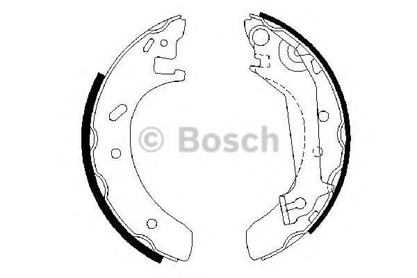 BOSCH 0986487523 Ремкомплект барабанных колодок для FORD MONDEO (Форд Мондео)