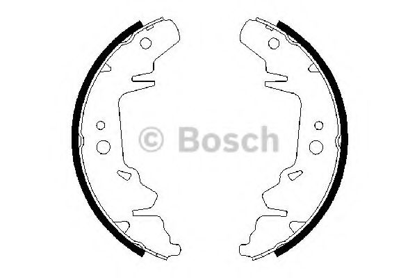 BOSCH 0986487659 Ремкомплект барабанных колодок BOSCH для KIA