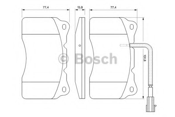 BOSCH 0986494067 Тормозные колодки BOSCH для ALFA ROMEO