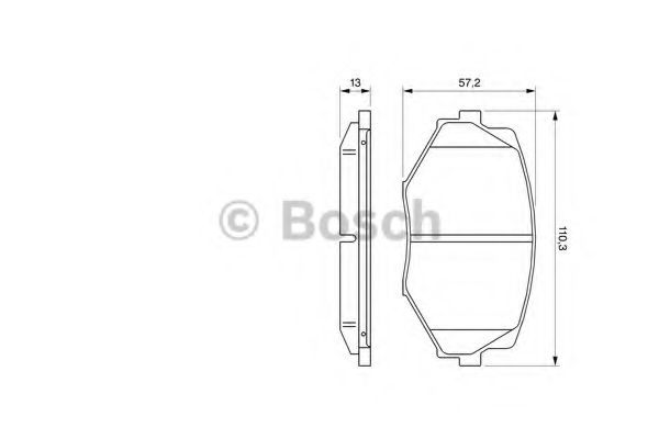 BOSCH 0986494080 Тормозные колодки BOSCH для MAZDA