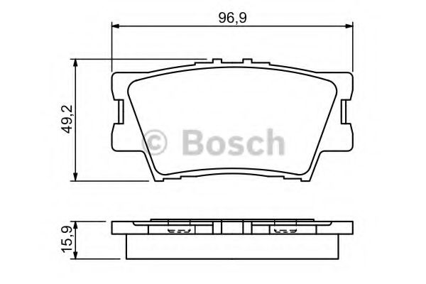 BOSCH 0986494346 Тормозные колодки BOSCH для LEXUS